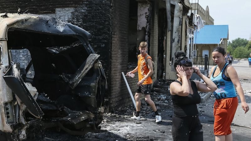FOTO: Izpostītā Slovjanska