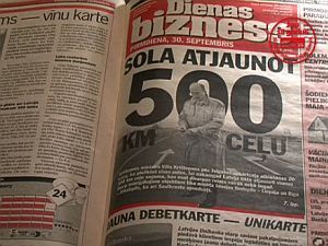 Dienas Biznesam - 18. 1996.gads: Krištopans sola labot Latvijas ceļus