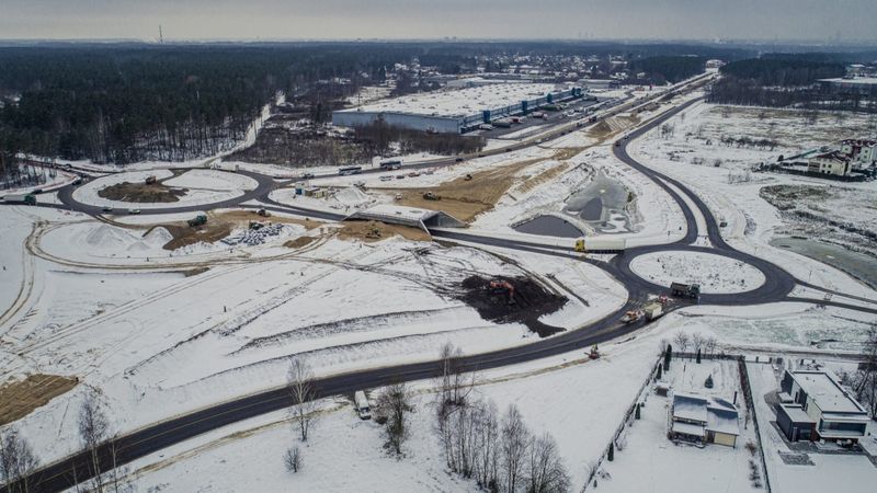 FOTO: Ķekavas apvedceļa būvdarbi turpināsies visu ziemu
