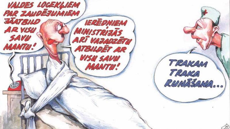 DB karikatūra: Jāmaksā no savas kabatas? Sāksim ar ierēdņiem!