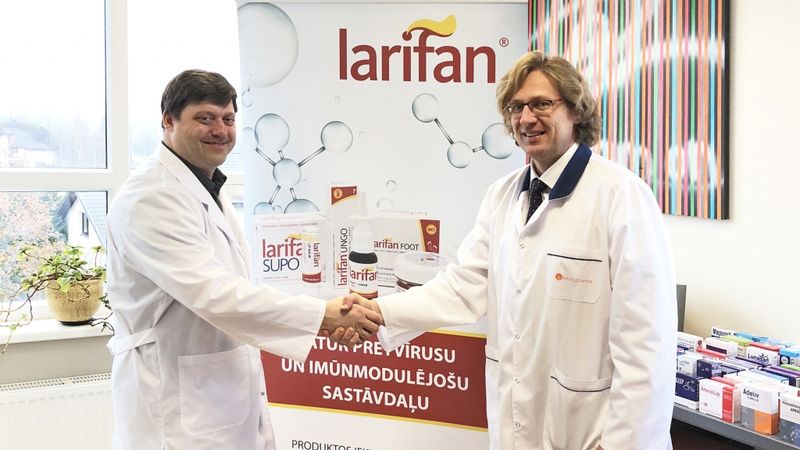 Latvijas farmācijas uzņēmumi Lotos pharma un Larifāns paraksta sadarbības līgumu