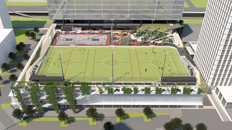 Uz Preses nama jumta plāno izveidot futbola laukumu