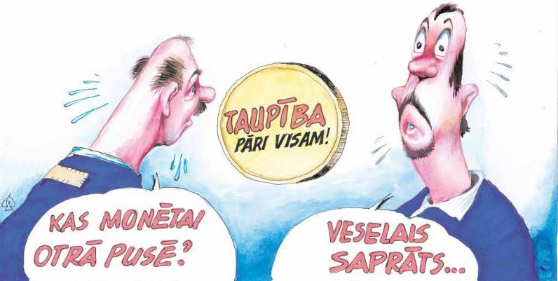 Db karikatūra: Ekonomikas sildīšana ar ieguldītāju aptīrīšanas elementiem