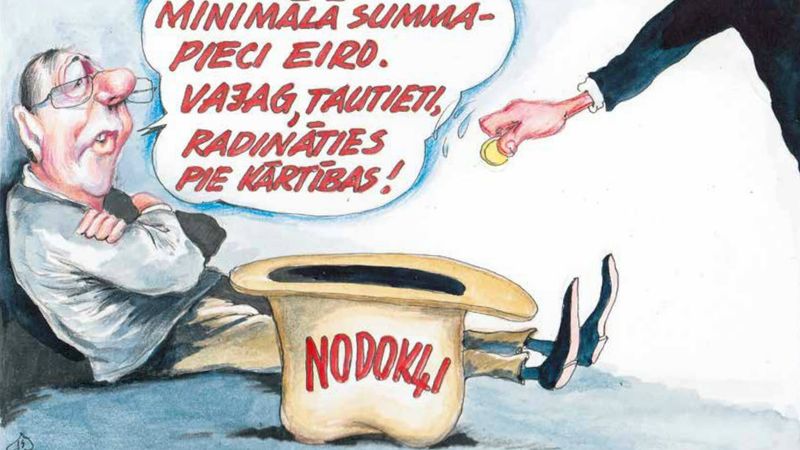 DB karikatūra: Jauna pātaga pārejai pelēkajā ekonomikā?