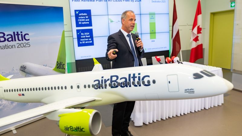 Gauss iepazīstinājis Levitu ar airBaltic  plāniem