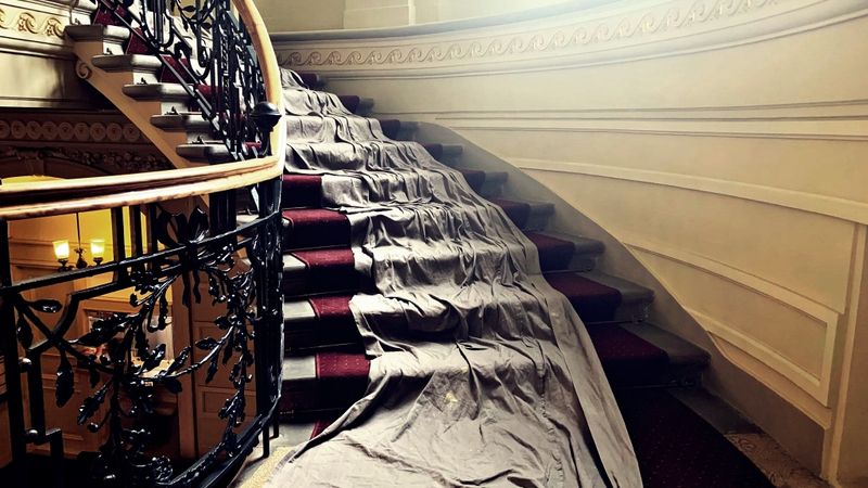FOTO: Atjaunošanas darbi Latvijas Nacionālajā teātrī