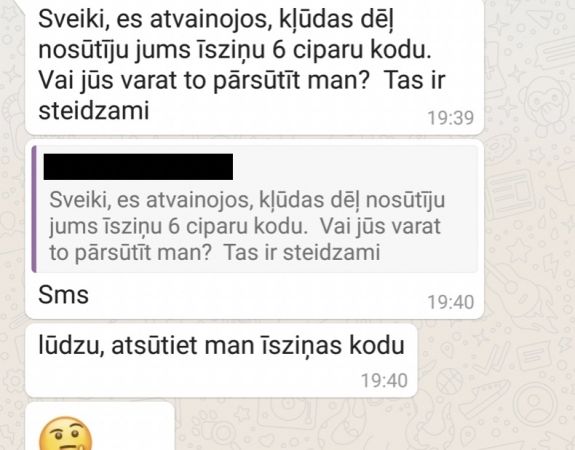Aktivizējušies krāpnieki, kas zog WhatsApp lietotāju kontus