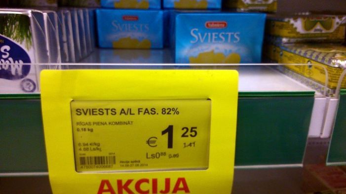 FOTO: Veikalnieki atsaucas Latvijas lielākā piena pārstrādātāja produkcijas palētināšanai