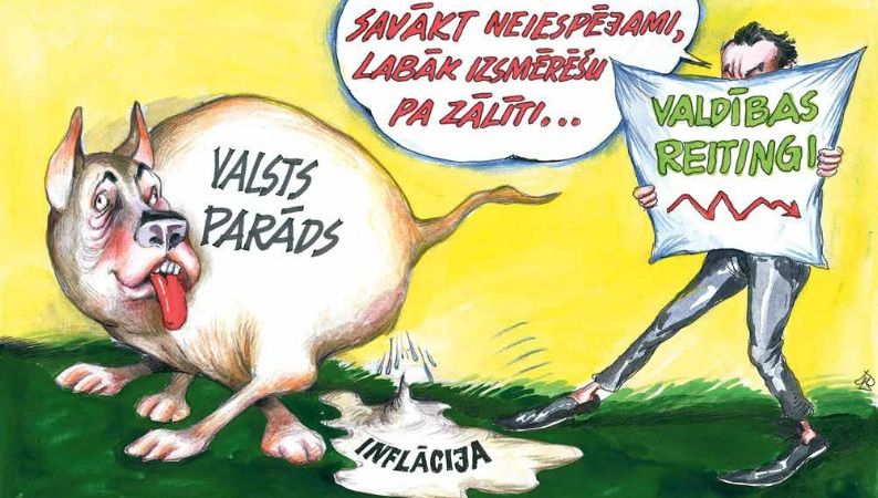 DB karikatūra: Dzīve izsmērētās inflācijas apstākļos