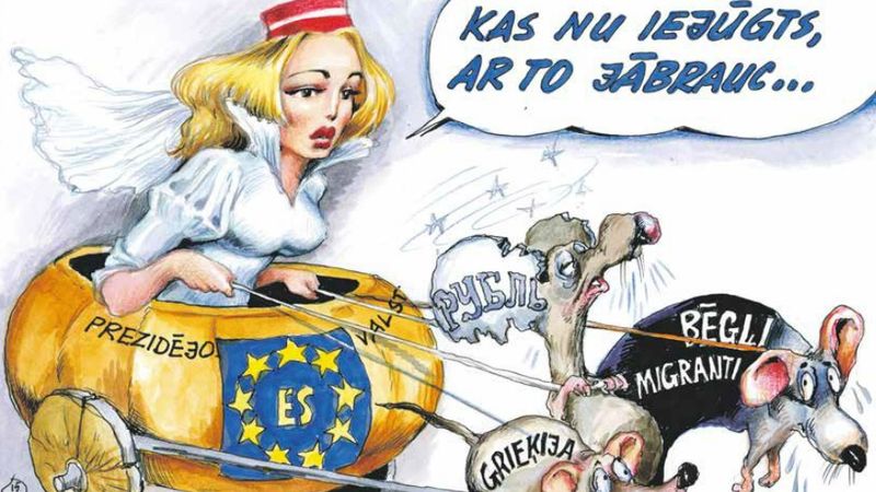 DB karikatūra: Grambu netrūks,  bet seglos jānoturas