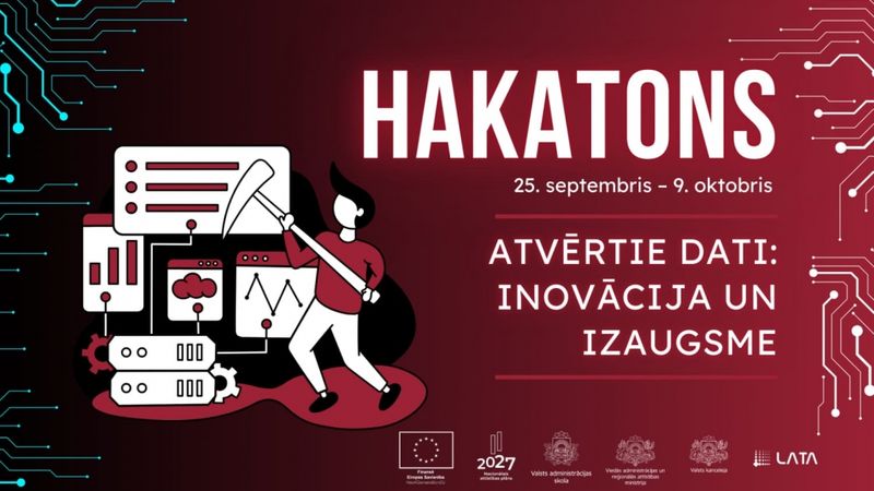 Hakatona Atvērtie dati: Inovācija un izaugsme labākajām idejām balvās 600 eiro