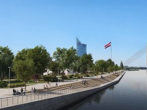 FOTO: Metu konkursā par AB dambja attīstību uzvar RUUME arhitekti