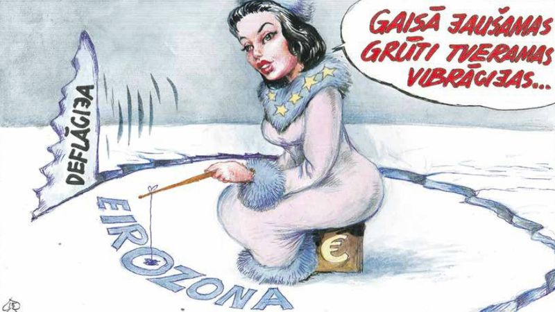 DB karikatūra: Aug satraukums par deflāciju pasaulē