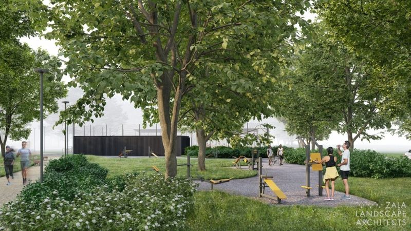 Uzvaras parkā līdz gada beigām plānots pabeigt celiņu un rotaļu laukuma atjaunošanu