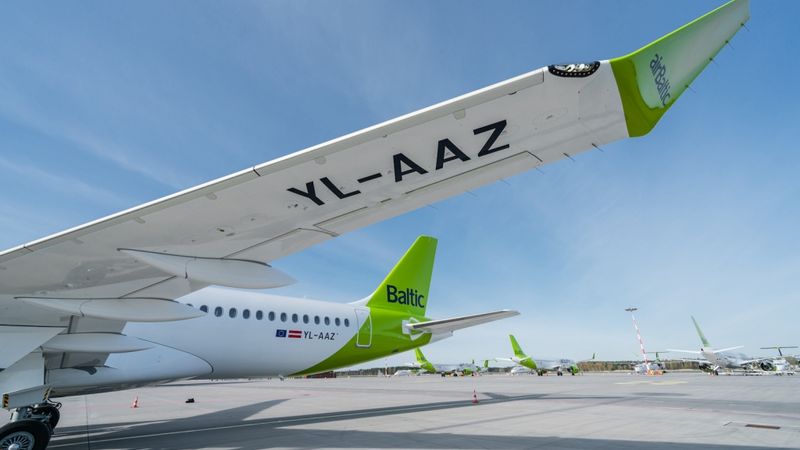 airBaltic flotē vēl viena Airbus A220-300 lidmašīna