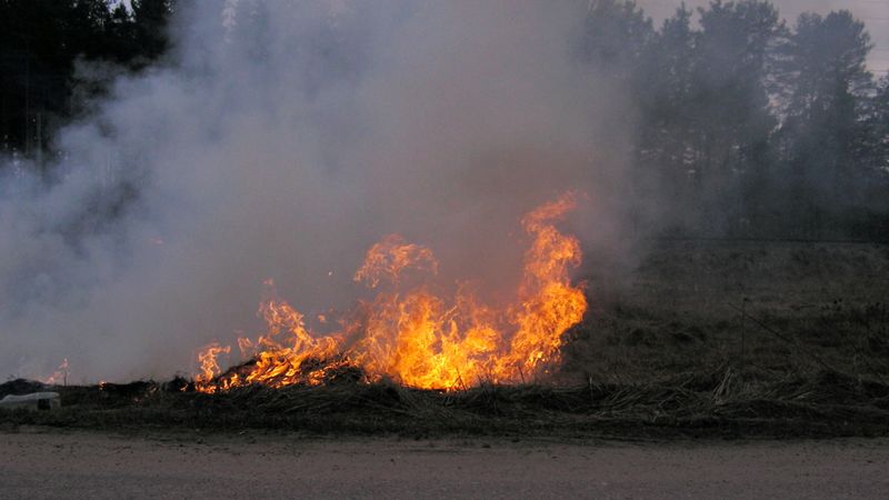 Iespējams, kūlas svilināšana vainīga mājas nodegšanā; dedzis arī Daugavpils lidlauks