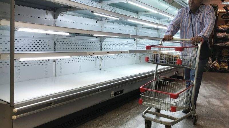 FOTO: Venecuēlas tukšie plaukti
