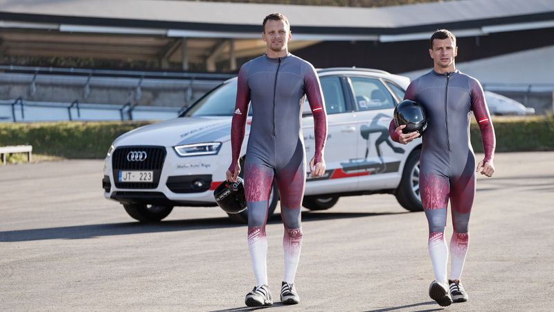 Skeletonisti Dukuri brauks ar Audi Q3