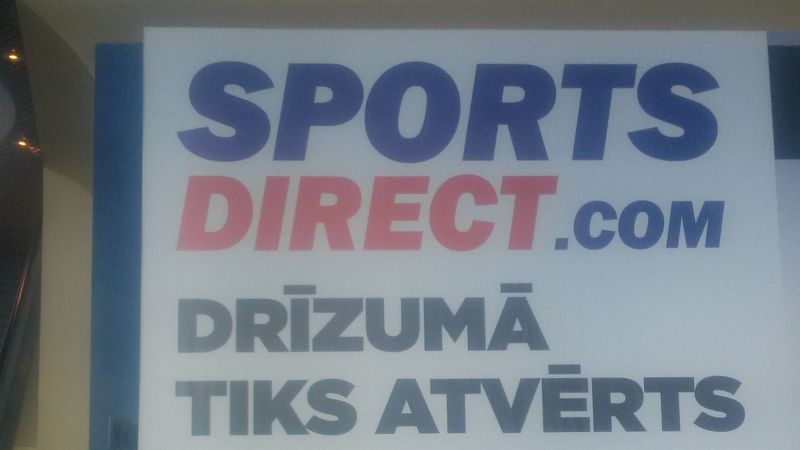 Tirdzniecības centrā Olimpia atklāšanai gatavo SportsDirect.com veikalu