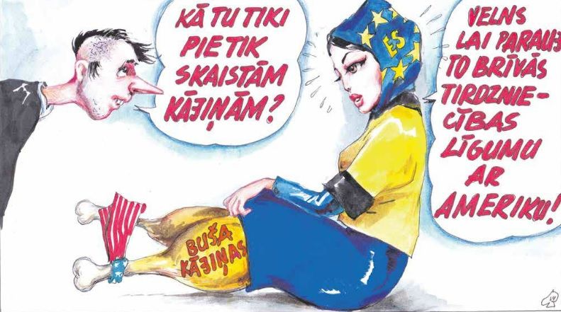 Db karikatūra: Indīgās partnerības strīds vēršas plašumā