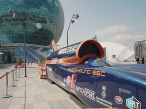 VIDEO: Astanā apskatāms BloodHound SSC auto