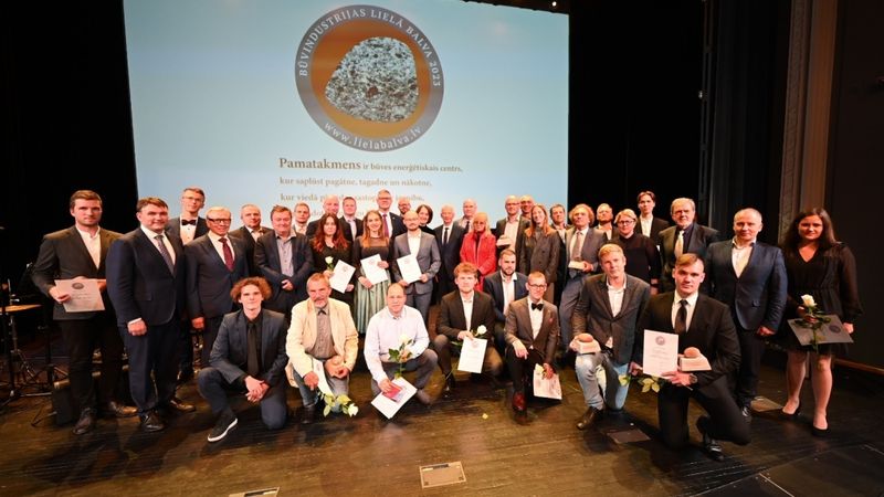 Būvindustrijas lielo balvu ieguvuši 10 laureāti