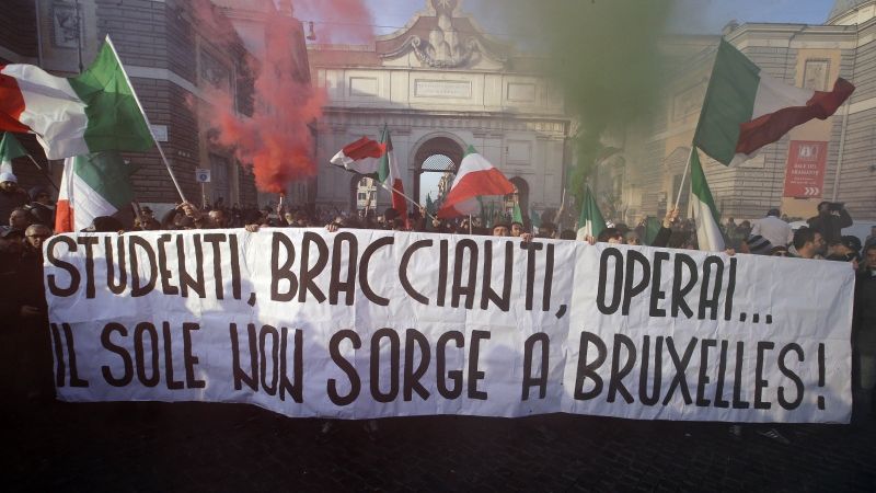 Itāļi protestos prasa gāzt taupīgo valdību