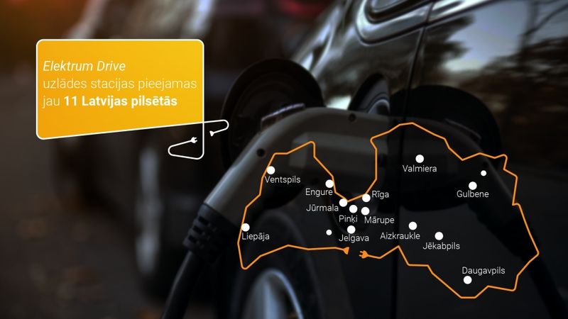 Elektrum Drive paplašinās elektrouzlādes tīklu Baltijā