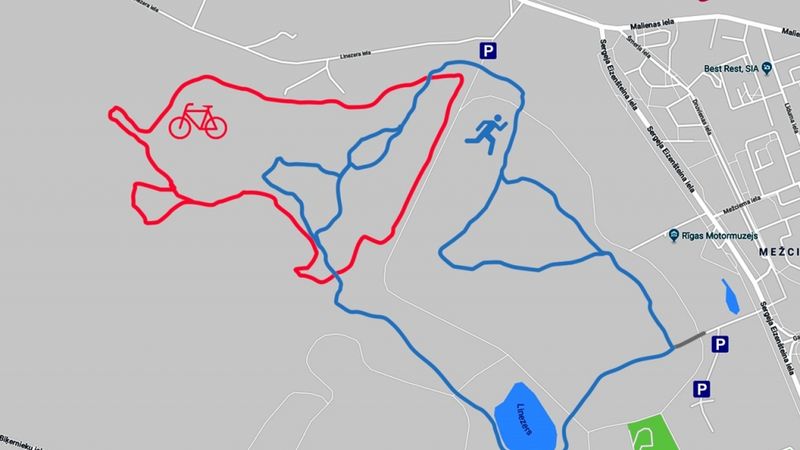 Biķernieku mežos atklātas skrējēju un velosipēdistu takas