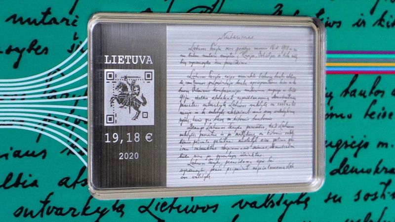 Lietuvas Banka izveidojusi pasaulē pirmo digitālo kolekcijas monētu
