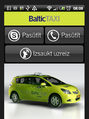 Baltic Taxi sāk piedāvāt taksometra izsaukšanu ar viedtālruni pēc atrašanās kartē