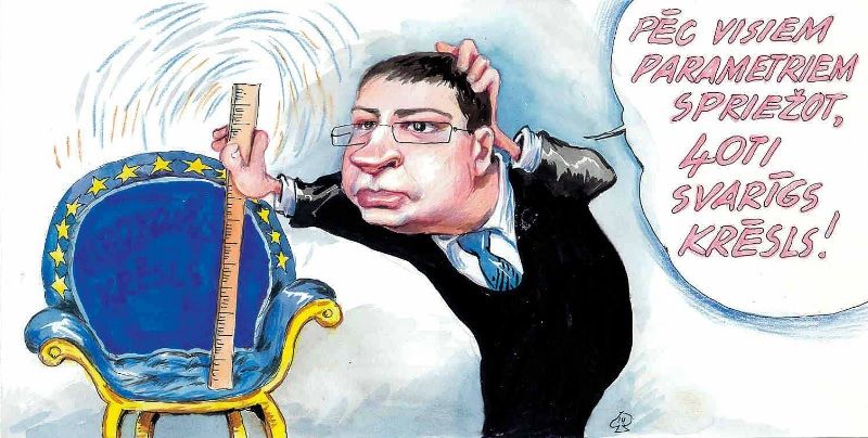 Db karikatūra: Cienīgs amats vai atzinīgs Eiropas politiķa sniegums?