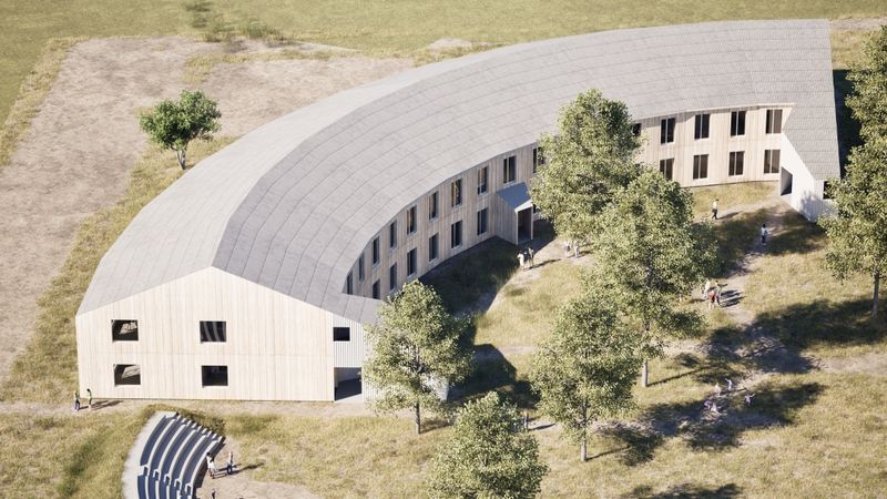 FOTO: Investē 4 miljonus eiro jaunas skolas ēkas būvniecībā Ādažos