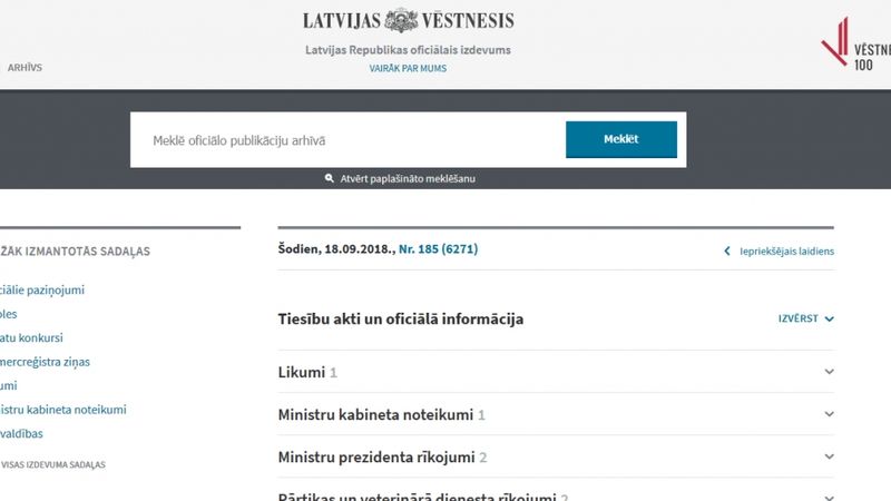 Latvijas Vēstneša darbības nodrošināšanai nākamajos trīs gados nepieciešami 2,25 miljoni eiro