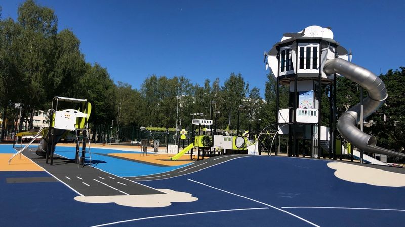 FOTO,VIDEO: 5,6 miljonus eiro vērtā Imantas sporta kompleksa būvniecība tuvojas finišam