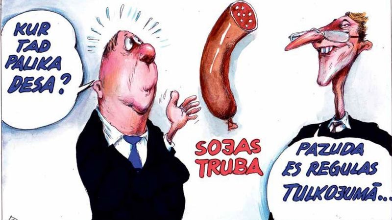 DB karikatūra: Par «pazušanu tulkojumā» ir jāatbild