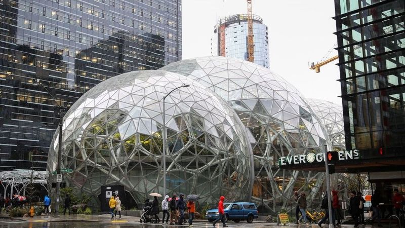 Viens no dīvainākajiem birojiem pasaulē: Amazon Sfēras