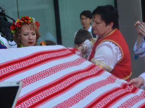 FOTO, VIDEO: Ukrainas Expo paviljonā uzstādīts Ginesa rekords
