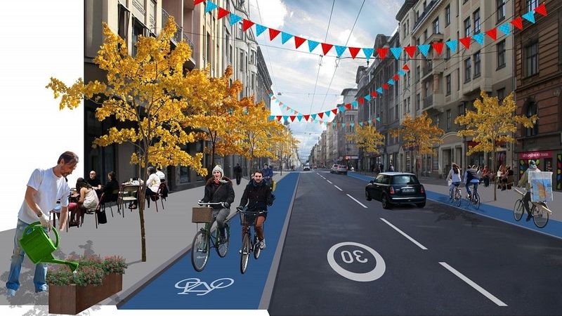 Ar velojoslām Čaka ielā eksperimentēs no decembra līdz aprīlim