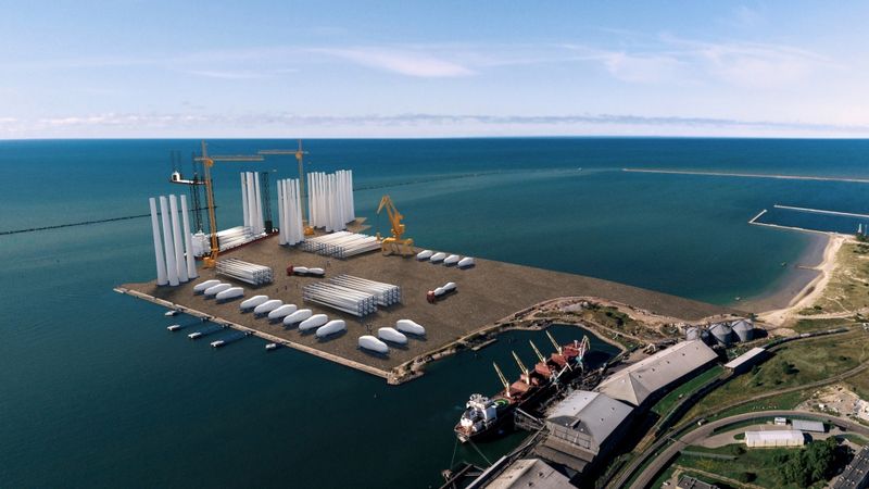 Sadarbosies atkrastes vēja enerģijas atbalsta bāzes izveidošanai Liepājas ostā