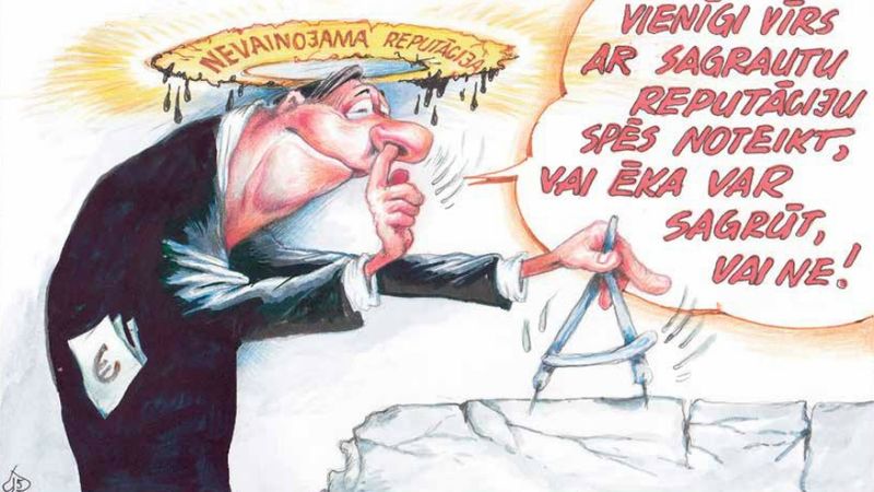 DB karikatūra: Kā tad ar nevainojamo reputāciju?