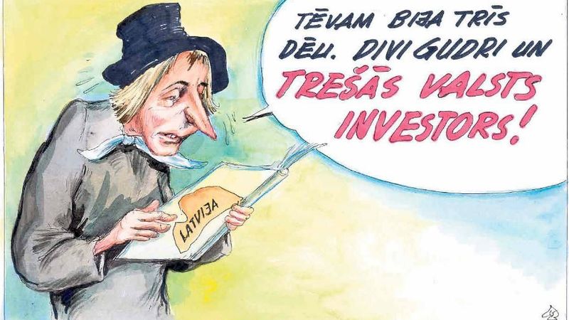 DB karikatūra: Investorus gribas, bet ēsma par liesu