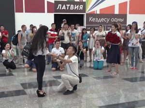 VIDEO: Bildinājums pie Latvijas EXPO paviljona