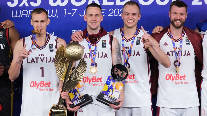 Latvijas 3x3 basketbolisti pirmo reizi kļūst par pasaules čempioniem
